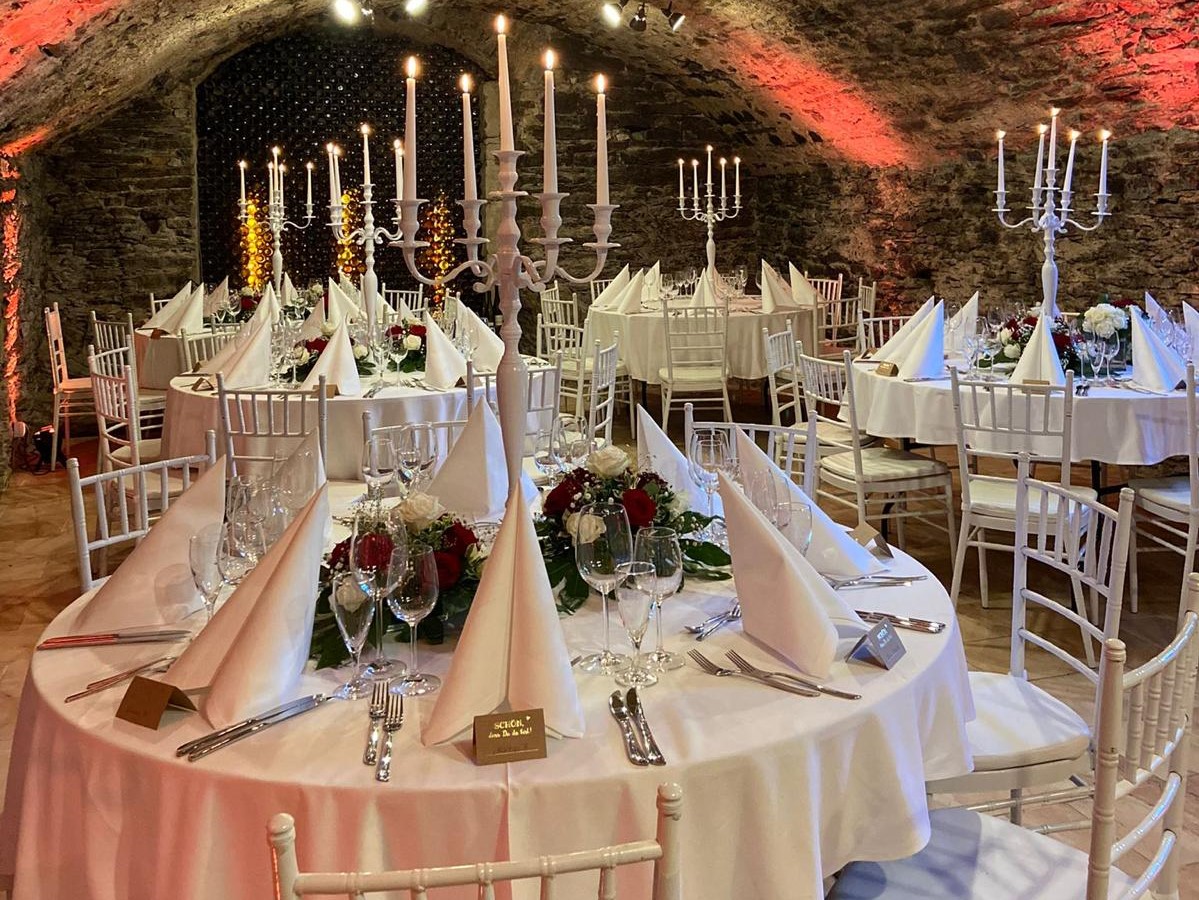 Abendessen im Westerholt-Flügel mit Kerzenlicht