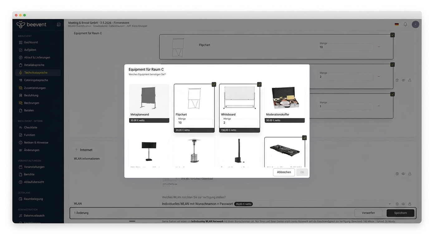 Eventagentur-Team arbeitet mit beevent an der Eventkoordination