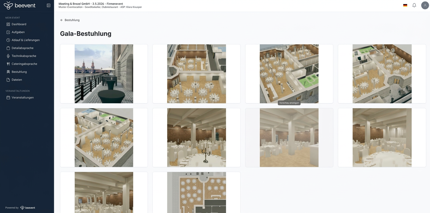 Event Software – Bestuhlungsplanung
